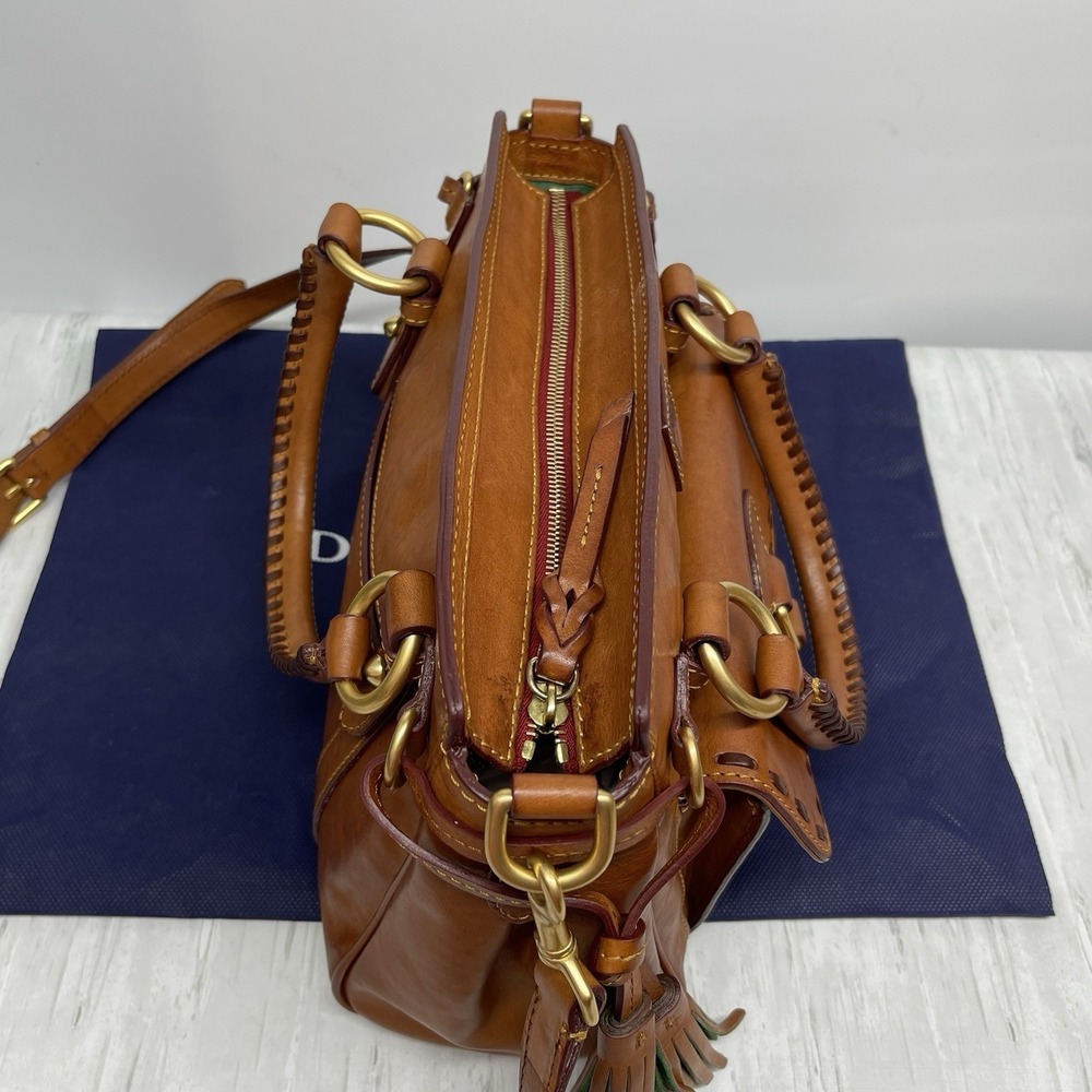Dooney & Bourke Florentine Medium Pocket Satchel Bag Crossbody Top Handles - Picture 14 of 16